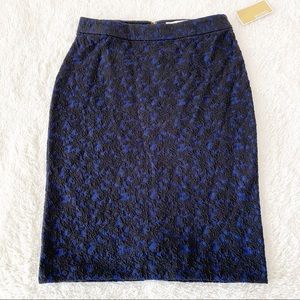 Michael Kors Floral Lace Pencil Skirt Size Small